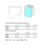 Mereo Sprchové dvere, Lima, pivotové, 90x190 cm, chróm ALU, sklo Point CK80922K