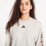 Mikina adidas W Animal Print French Terry 3 Stripes Sweatshirt Wonder Aluminium/ Multicolor XS