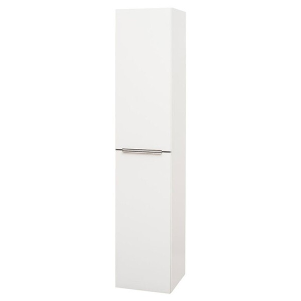 Mereo Mailo, kúpeľňová skrinka vysoká 170 cm, biela, chróm madlo CN514LP