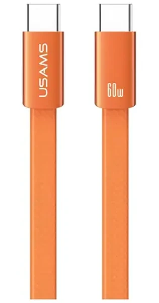USAMS U96 kábel USB-C - USB-C oranžová / dátový kábel / 60W / 1,2m (SJ783USB02)