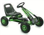 Mamido Detská šliapací motokára s nafukovacími kolesami A-15 zelená