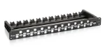 Equip 19" UTP čierna / Patch panel / 24x Keystone / 1U / LSA-110 (769225)