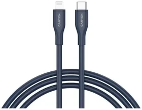 Canyon CLNM60SC10 modrá / Nabíjací kábel / USB-C - Lightning / MFi Apple / 60 W / 1 m (CNS-CLNM60SC10DB)
