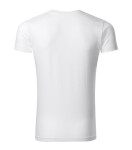 Pánske tričko Slim Fit s výstrihom do V biele S