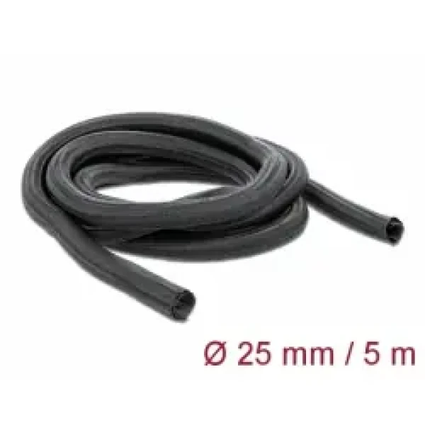 DeLock Samouzatváracie pletené opláštenie čierna / 5 mx 25 mm (18920)