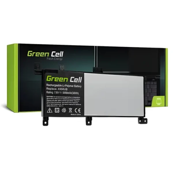 Green Cell C21N1509 / Batéria pre Asus X556U / Li- Poly / 7,6 V / 4100 mAh / 4 články (AS111)