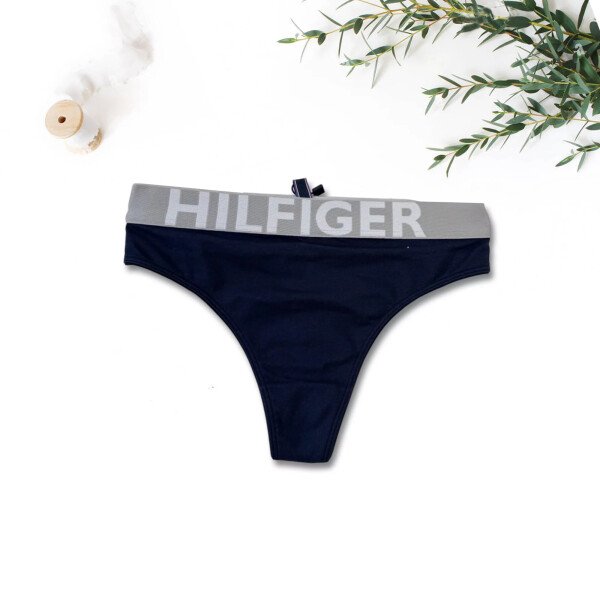 Dámske tangá UW0UW00504 modro-sivé - Tommy Hilfiger S