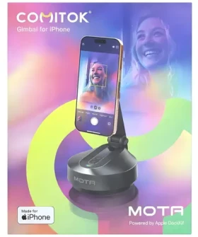 Comitok Mota čierna / Magnetický držiak na telefón / Univerzálny závit / Powerbanka 2550 mAh / USB-C (Mota_black)