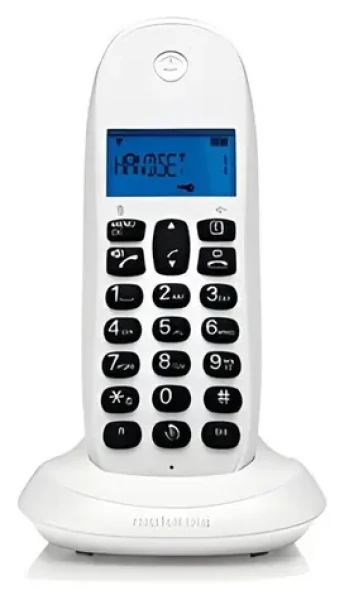 Motorola C1001CB+ biela / DECT telefón / identifikácia volajúceho / handsfree (E07000K50B1AES38)