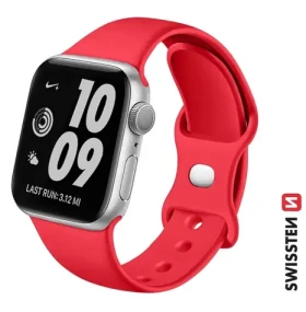 Swissten Silikónový remienok pre Apple Watch 42/44/45/49mm červená (46000112)