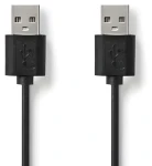 Nedis USB 2.0 kábel čierna (CCGL60001BK20) / Kábel USB / USB-A - USB-A / 480 Mbps / 2 m (CCGL60001BK20)