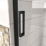 H K - Sprchové dvere BLACK SAFIR B5 120, jednokrídlové s pevnou stenou 119-121 x 185 cm SE-BLACKSAFIRB5120