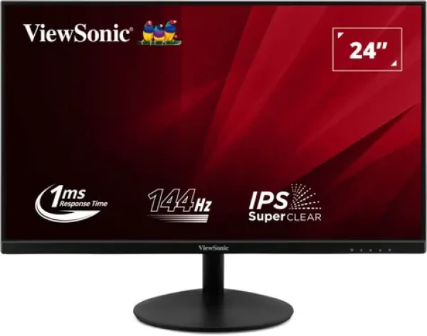 24" ViewSonic VA24E2-H čierna / Monitor / IPS / FHD 1920x1080 / 144Hz / 250cd/m2 / HDMI / VESA 75x75 (VA24E2-H)