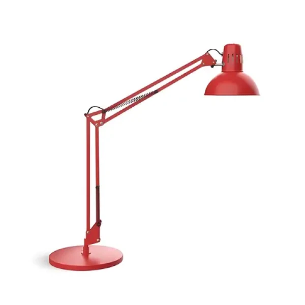 Maul MAULštudy červená / Stolová LED lampička / pätica E27 / 3000K teplá biela / nastaviteľné rameno (8230425)