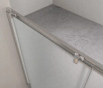 CERANO - Sprchovací kút Varone LINE Ľ/P - 6 mm - chróm, mliečne sklo - 120x80 - posuvný CER-DY505-90163