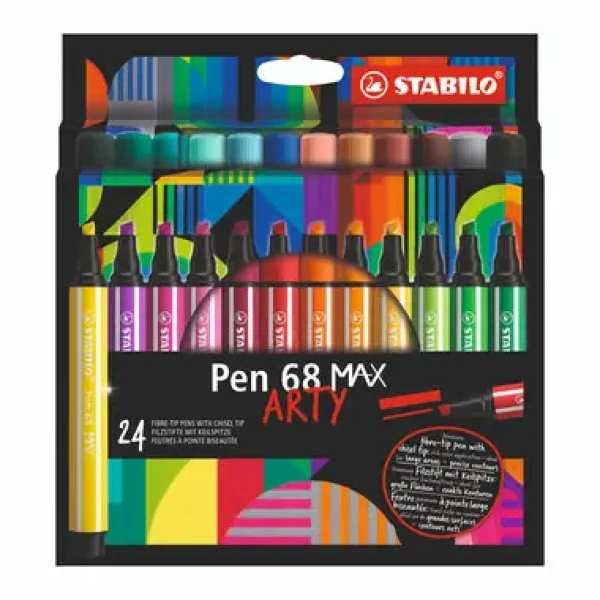 STABILO® Pen 68 MAX - ARTY - 24 ks sada - 24 rôznych farieb (768/24-21)