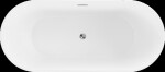 MEXEN/S - Flavia voľne stojaca vaňa 160 x 75, biela, sifón a prepad chróm 54031608000-01