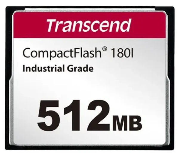 Transcend CF180 Compact Flash Karta 512MB / R: 85MBs / W: 70MBs (TS512MCF180I)