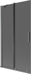 MEXEN/S - Velár dvojkrídlová posuvná vaňová zástena 100 x 150, grafit, grafit metal 896-100-000-41-95