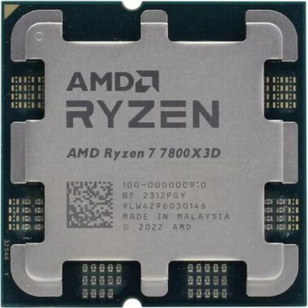 AMD RYZEN 7 7800X3D @ 4.2GHz - TRAY / Turbo 5.0GHz / 8C16T / L2 8MB L3 96MB / AM5 / Zen 4 / 120W (100-000000910)