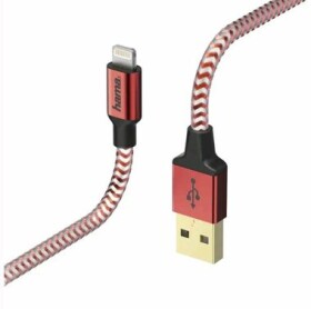 Hama 178299 MFI USB kábel Reflective pre Apple USB-A na Lightning vidlica 1.5 m červená (178299-H)