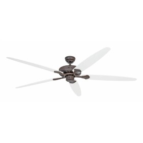 CasaFan CLASSIC ROYAL 180 BA Lack weiß/lichtgrau stropný ventilátor, 66 W, (Ø x v) 180 cm x 305 mm, hnedá (matná), 518021; 518021