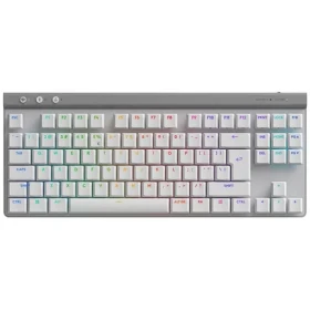 Logitech G515 TKL Biela / bezdrôtová herná klávesnica / US layout / Bluetooth + USB LIGHTSPEED prijímač / RGB (920-012539)