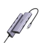 Ugreen CM490 Replikátor portov 9-in-1 USB-C / 2x USB-A 3.0 / USB-A 2.0 / 2x HDMI 4K/60Hz / SD/TF / RJ45 (90119)