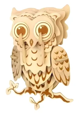 Woodcraft Drevené 3D puzzle Sovička