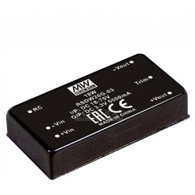 MEAN WELL RSDW20G-12 DC / DC menič napätia 1.67 A 20 W Počet výstupov: 1 x; RSDW20G-12