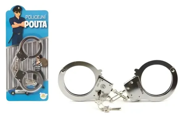 Putá policajný kov 17 cm s kľúčom