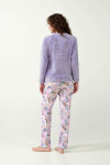 Vamp - Pyžamo s potlačou a flísovým vrchným dielom 21304 - Vamp lavender sweet XL