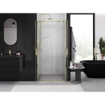 MEXEN - Exo sprchové dvere krídlové110, transparent, zlatá 8182-110-000-50-00
