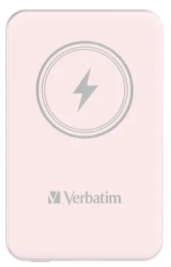 Verbatim Charge 'n' Go Magnetická bezdrôtová powerbanka 5000mAh ružová / USB-C / MagSafe / 15-20W (32243)