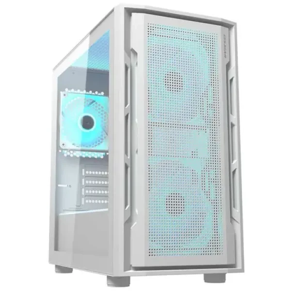 COUGAR Uniface Mini RGB biela / PC skriňa / micro-ATX / mini-ITX / RGB / priehľadná bočnica / bez zdroja (CGR-55C9W-RGB)