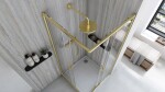 REA/S - Sprchovací kút City 90x90 Gold So sprchovou vaničkou Savoy black KPL-K6445