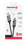 Swissten Kábel HDMI 2.0 (M) - HDMI 2.0 (M) 3M čierna / 18 Gbps / 4K / 60Hz / pozlátené kontakty (75501103)