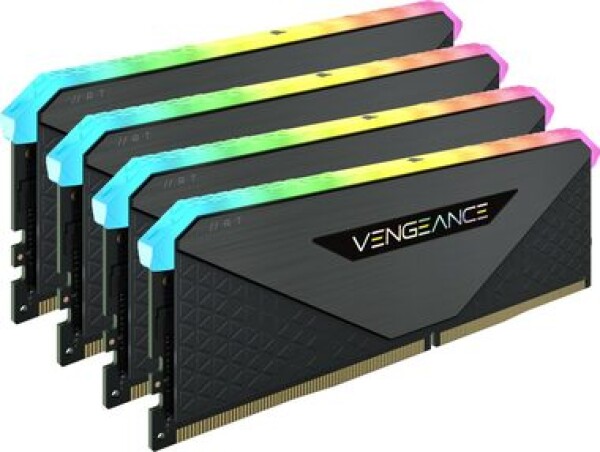 Corsair Vengeance RGB RT 128GB (4x32GB) 3600MHz čierna / DDR4 / PC4-28800 / CL 18-22-22-42 / 1.35V / XMP2.0 (CMN128GX4M4Z3600C18)