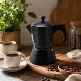 Kanvička na espresso/moka Granite 450 ml / Kávová kanvička / žulový povrch / 9 šálok / MR-1667-9 (MR-1667-9)