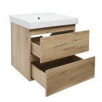 Kúpeľňová skrinka 2 zásuvková s umývadlom SAT B-Way 59x50x45 cm dub mat BWAY260OAKU1 BWAY260OAKU1
