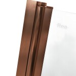 REA - Skladacia vaňová zástena AGAT-2 80 Brush Copper REA-W5696