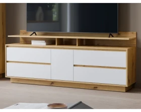 TV skrinka Foggia 188 cm, dub artisan/biela%