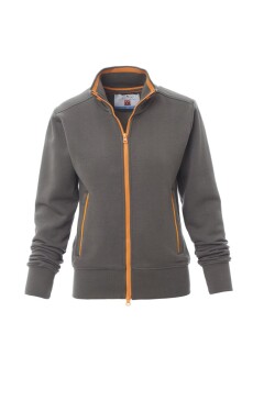 Dámska mikina Payper MELBOURNE Farba: Šedá Oceľová/ Oranžová, Veľkosť: XL (000015000113040XL)
