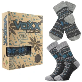 VOXX ponožky Trondelag set anthracite melé 1 ks 35-38 117560