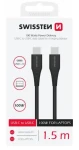 Swissten Dátový kábel TPE USB-C - USB-C 1.5m čierna / Power Delivery 5A (100W) (71506540)