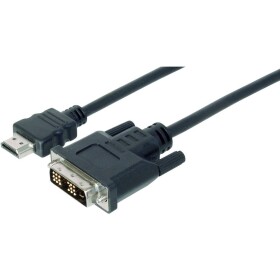 Digitus HDMI / DVI káblový adaptér Zástrčka HDMI-A, DVI-D 18 + 1 pól Zástrčka 2.00 m čierna AK-330300-020-S možno skrutkovať HDMI kábel; AK-330300-020-S