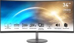 MSI MSI PRO MP341CQDE monitor komputerowy 86,4 cm (34") 3440 x 1440 px UltraWide Quad HD Čierny