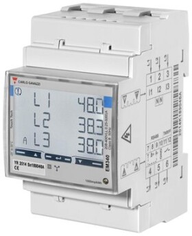 Carlo Gavazzi EM340DIN-AV23X-S1PFB / Trojfázový dvojtarifný elektromer 3x65A / EM340 MID certificate (EM340DINAV23XS1PFB)