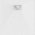 MEXEN/S - Hugo sprchová vanička SMC 80 x 80, biela, krytka nerez 42108080-X