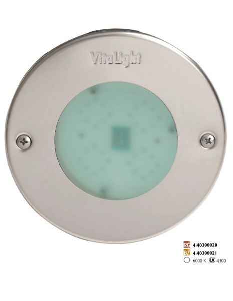 LED Svetlo Hugo Lahme - Denná biela 6000 K; 24 V; 8 LED, Ø 146 mm, bronz - odolná voči slanej vode, pre fóliové, a betónové bazény